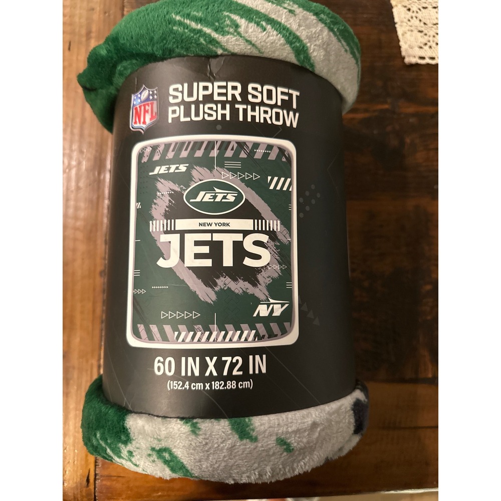 NFL New York Jets Super Soft Plush Throw Blanket 60x72 Pegasus Sports Green New